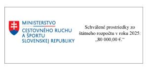 propagačný banner dotácia Ministerstvo športu